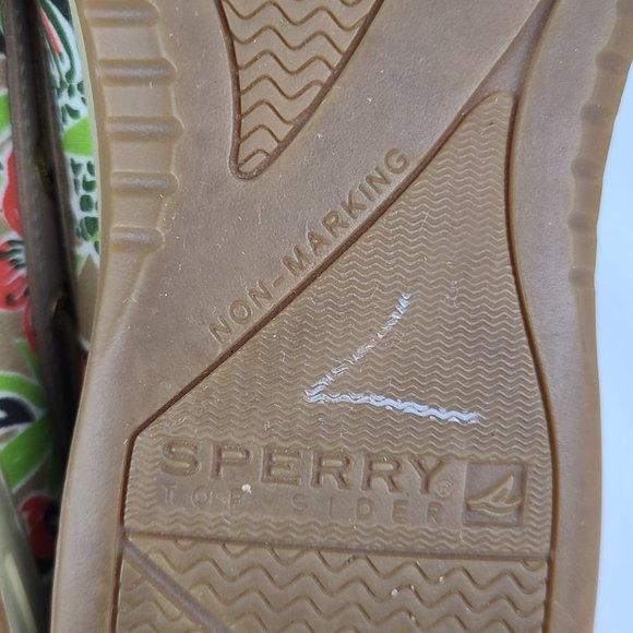 Sperry  Top-Sider Tan Flower Print Loafer Size 8 - Picture 7 of 8